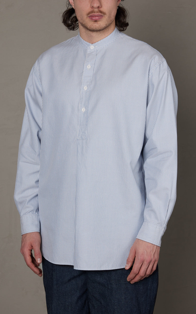 Kaptain Sunshine Pullover Shirt Blue Stripe