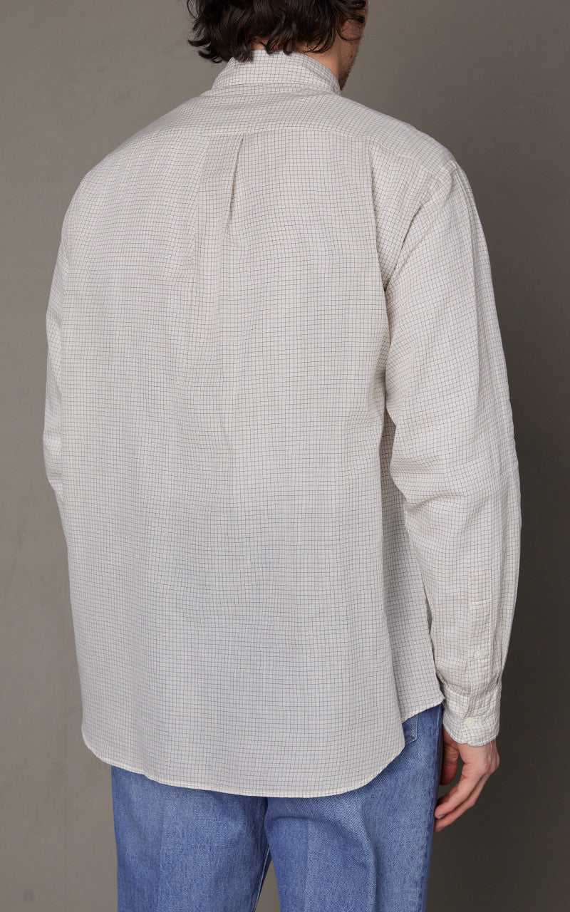 Kaptain Sunshine CPO Shirt White Pincheck