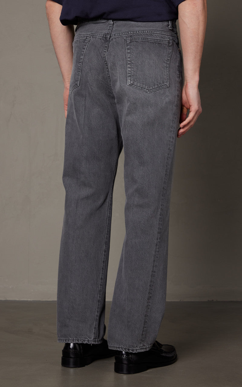 Kaptain Sunshine Skate Shoecut Denim Pants Black Vintage Wash