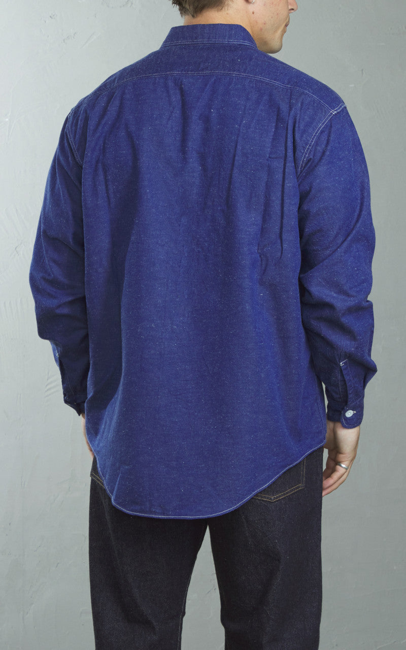 Kaptain Sunshine Work Shirt Cotton/Hemp Indigo Blue