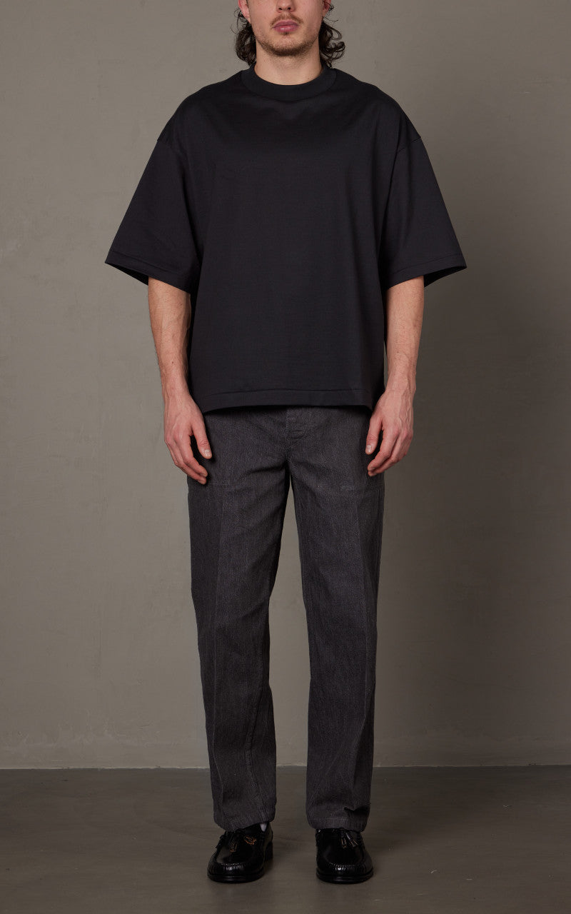 Kaptain Sunshine Suvin Supima Tube Halfsleeve Tee Heavy Ink Black