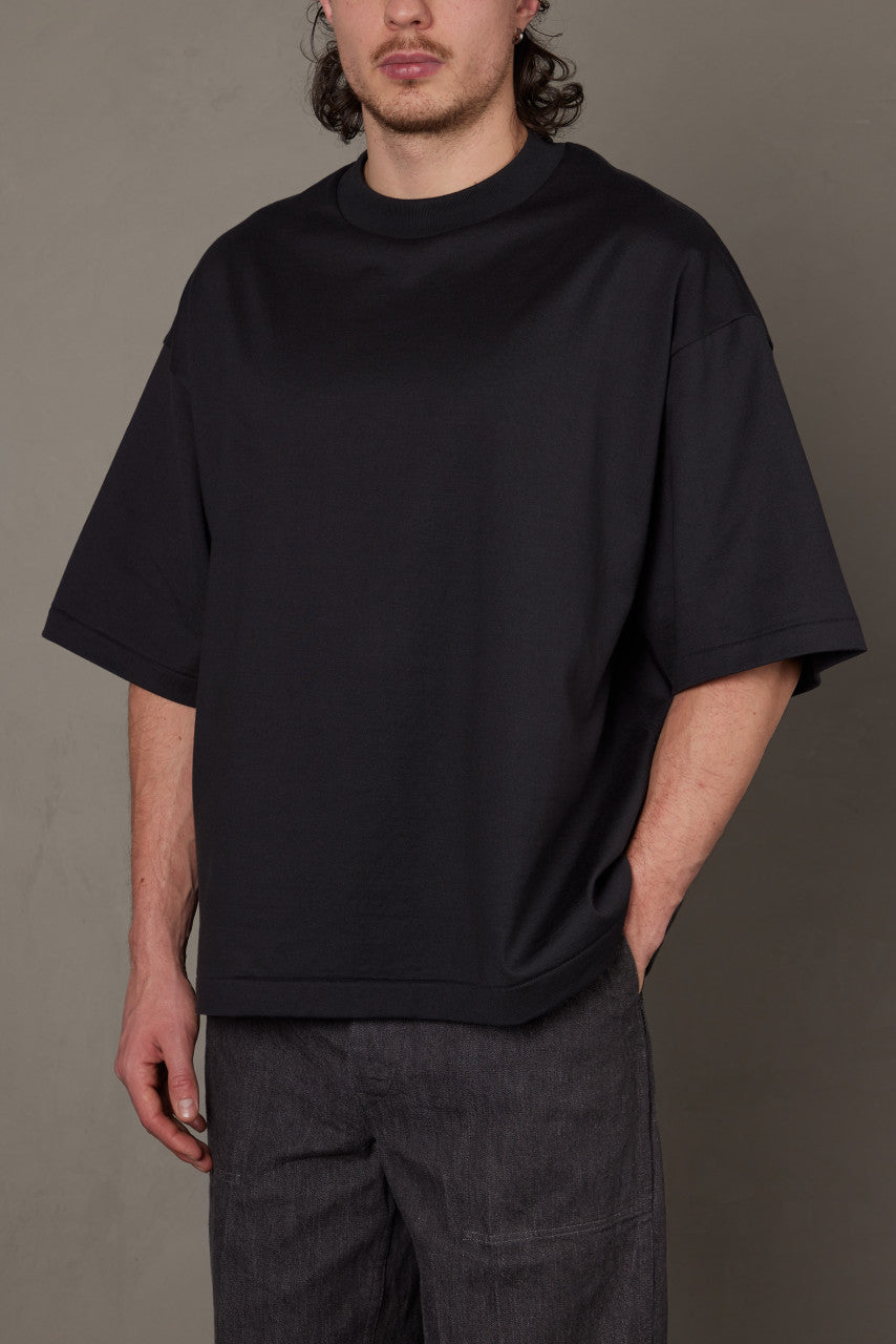 Kaptain Sunshine Suvin Supima Tube Halfsleeve Tee Heavy Ink Black