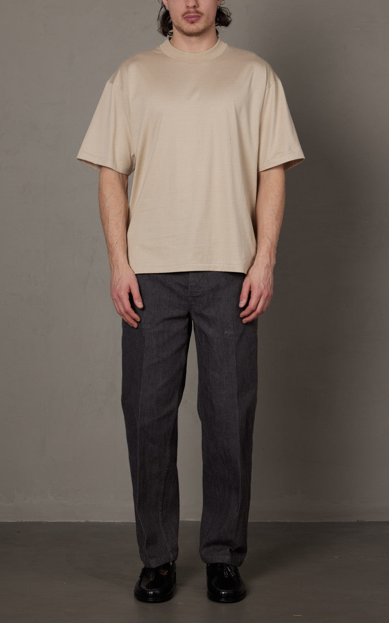 Kaptain Sunshine Suvin Supima Tube Tee Light Beige