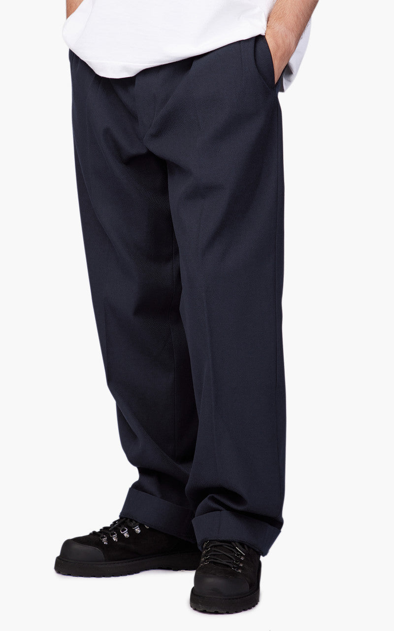Kaptain Sunshine 2 Pleats Trousers Wool/Cotton Navy