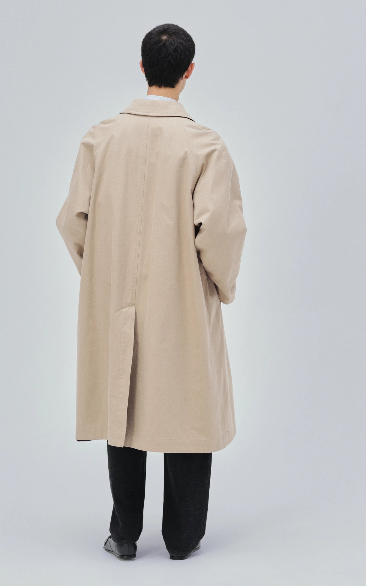 Kaptain Sunshine Umbrella Coat Cotton Mock Twist Khaki