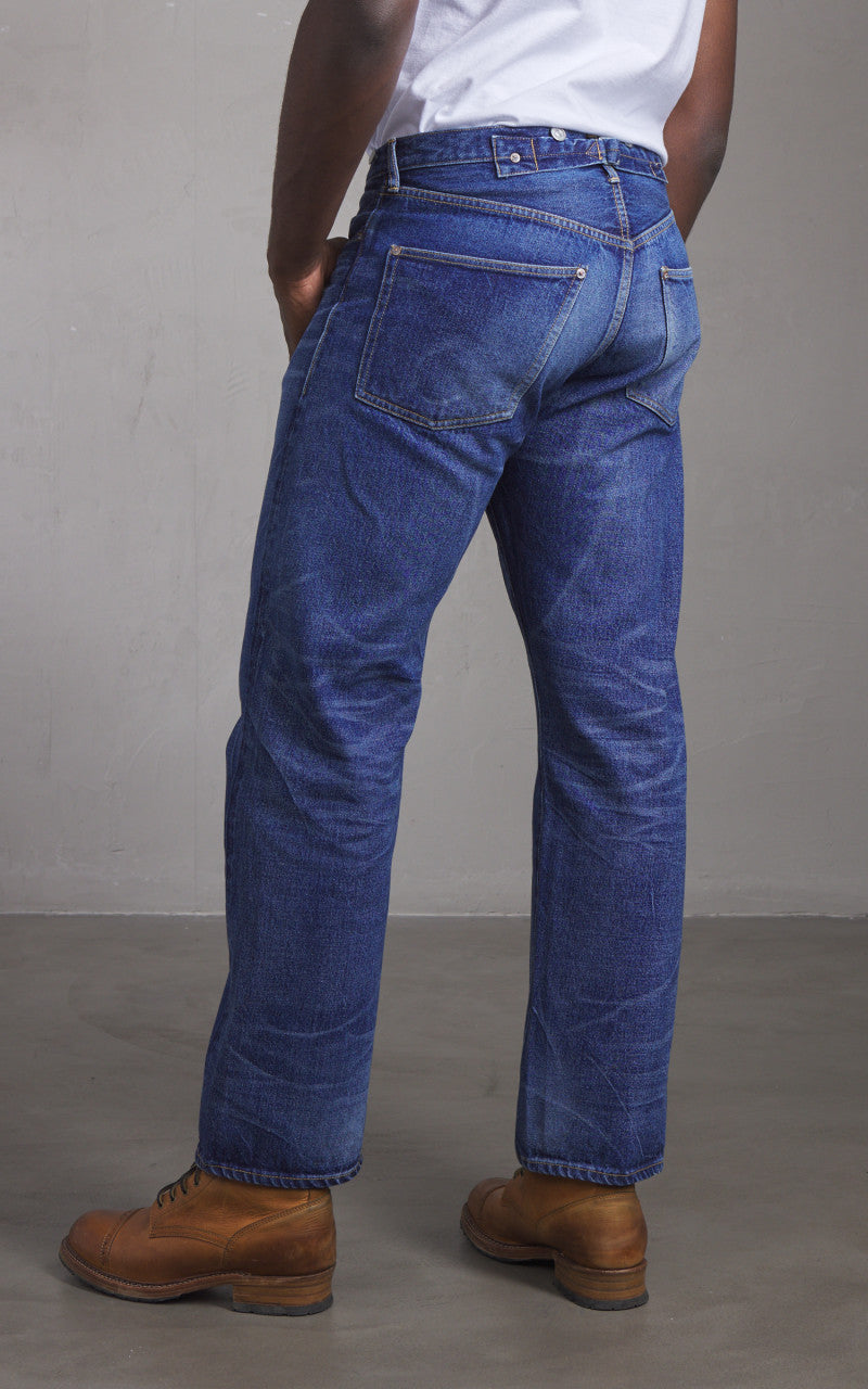 Kaptain Sunshine 1930 Straight Denim Pants Vintage Wash Indigo