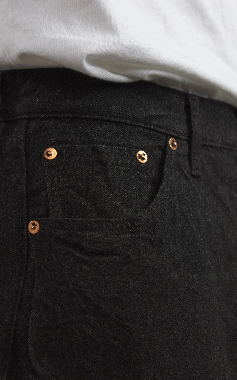 Kaptain Sunshine 5P Zipper Front Denim Pants One Wash Black