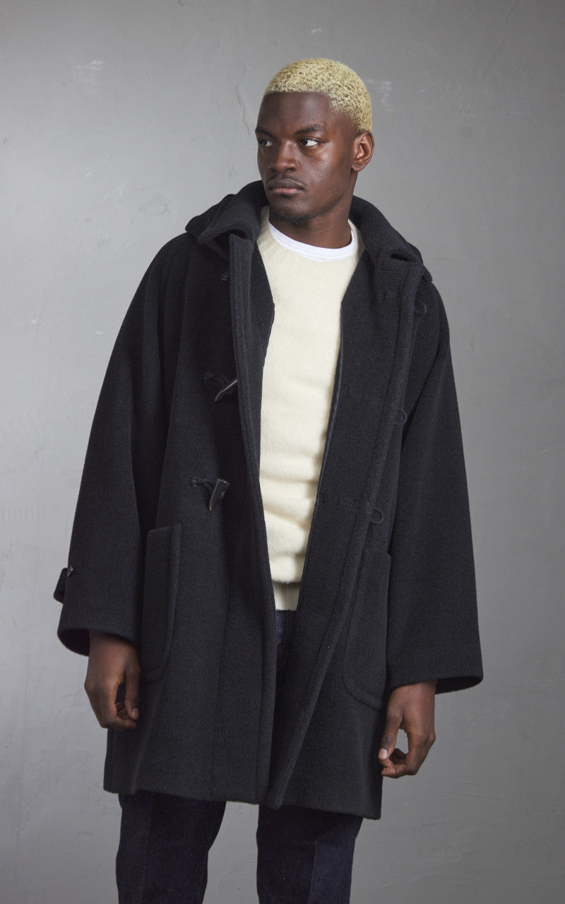 Kaptain Sunshine Duffle Coat Top Mix Black