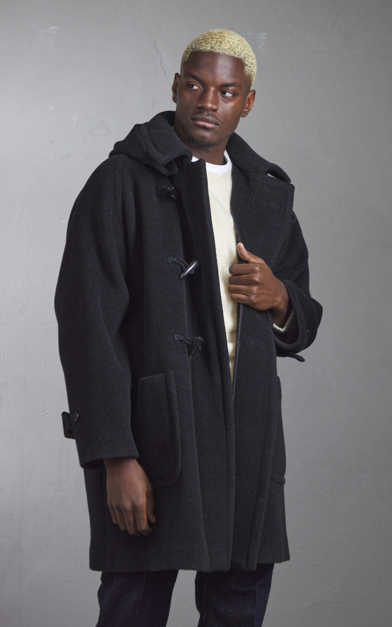 Kaptain Sunshine Duffle Coat Top Mix Black