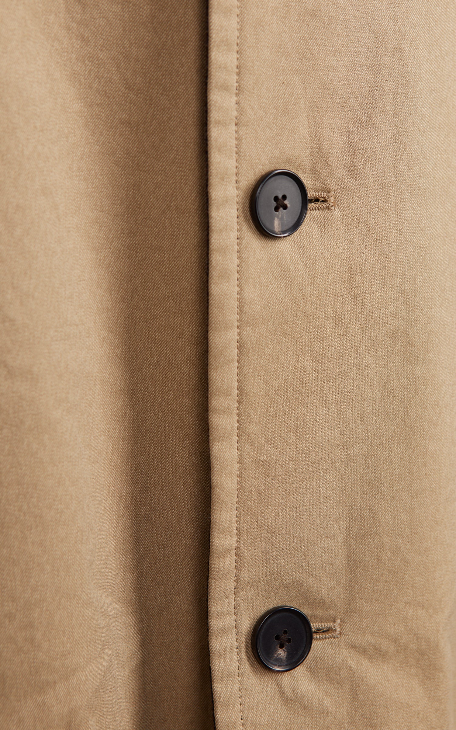 Kaptain Sunshine Umbrella Coat Cotton Mock Twist Khaki