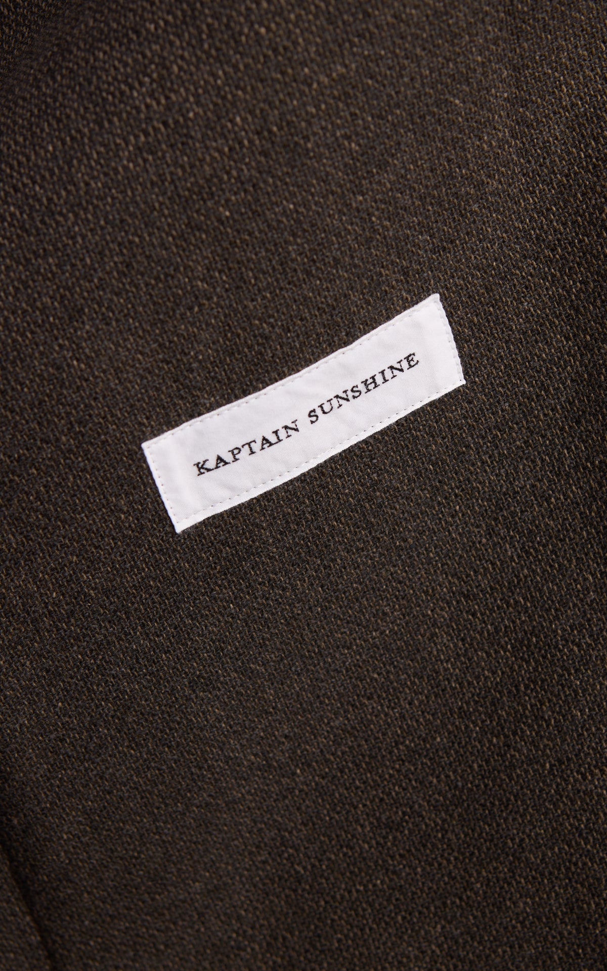 Kaptain Sunshine Stand Collar Coat Double Cloth Melton Moss