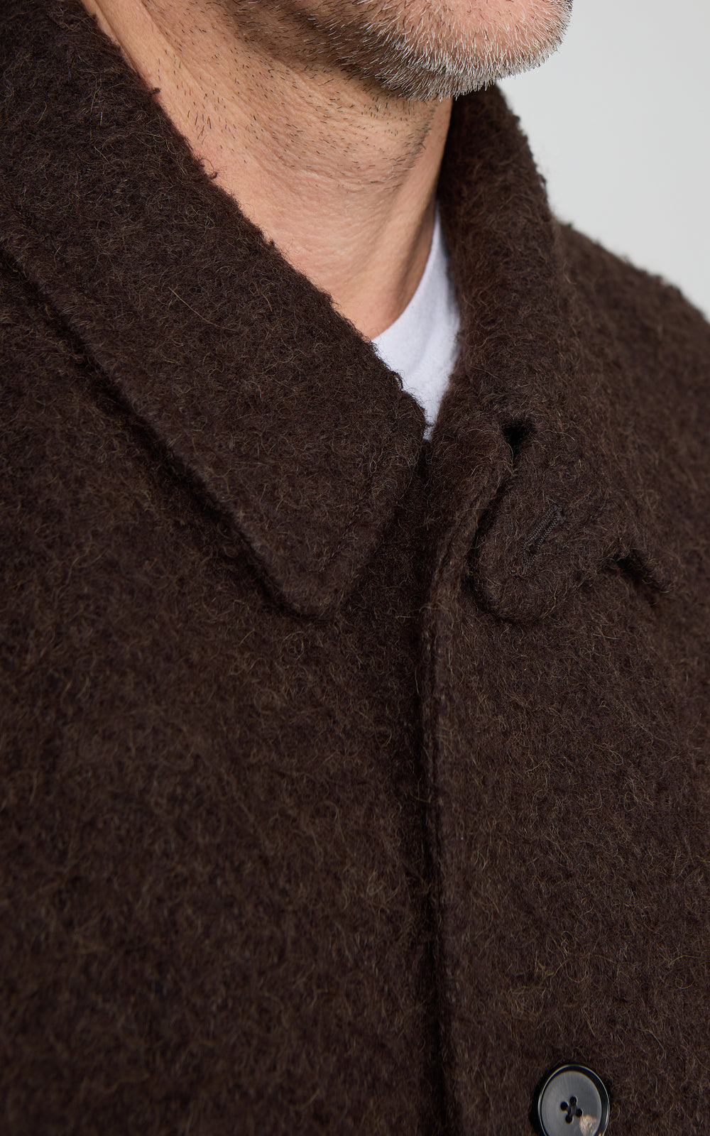 Kaptain Sunshine Napping Wool Umbrella Coat Top Brown