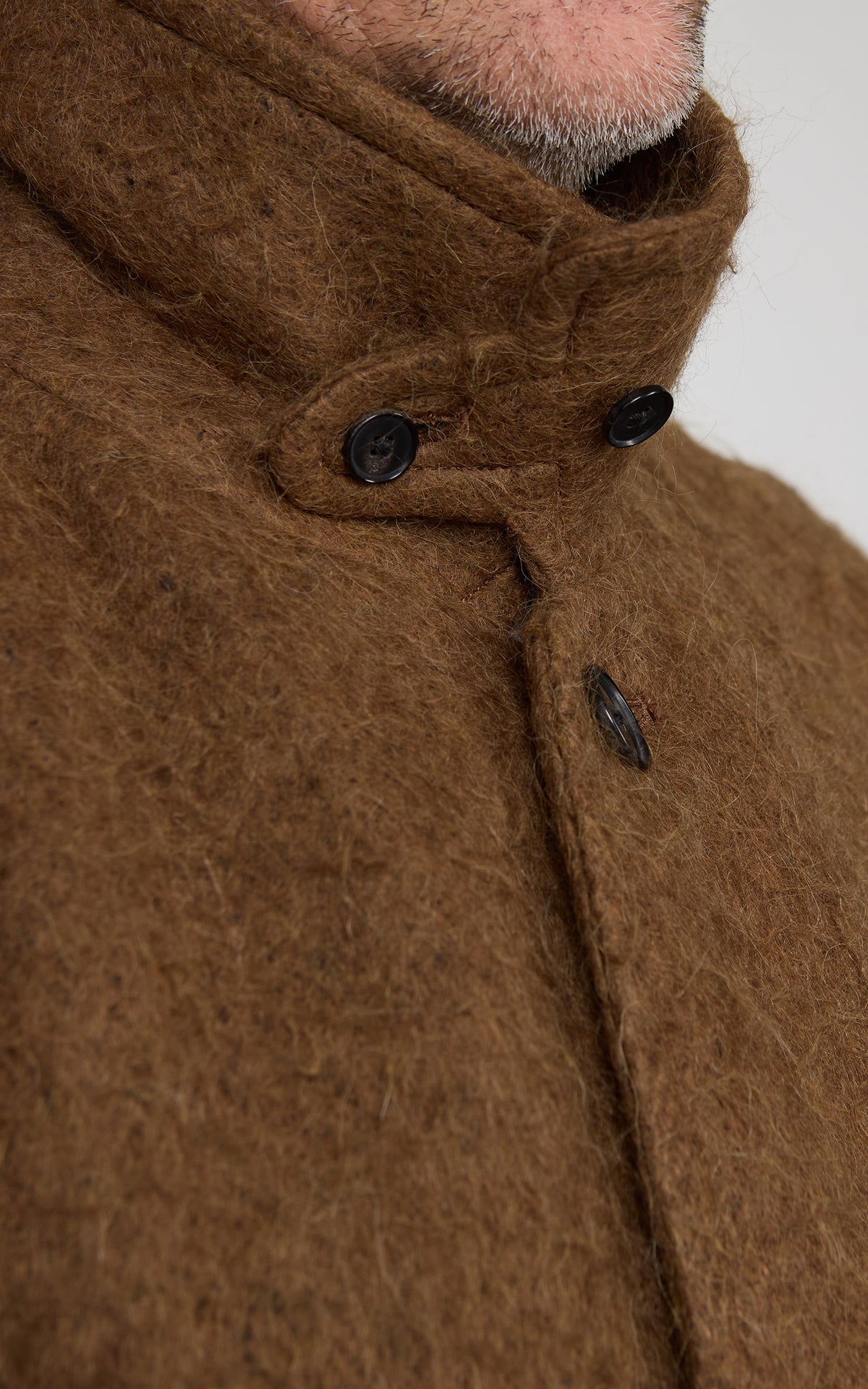 Kaptain Sunshine Napping Wool Umbrella Coat Top Khaki
