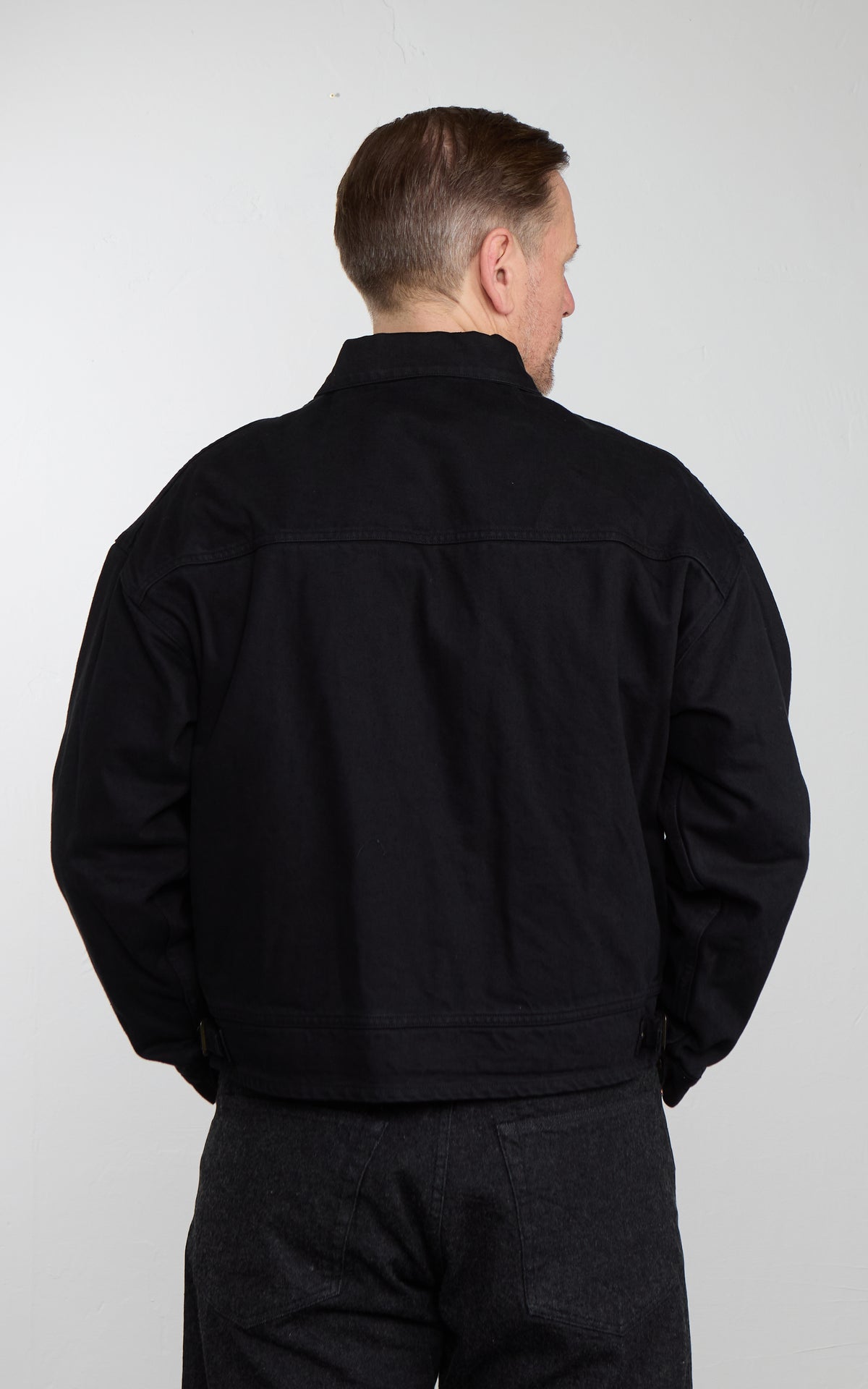 Kaptain Sunshine Dyed Denim Work Jacket Black