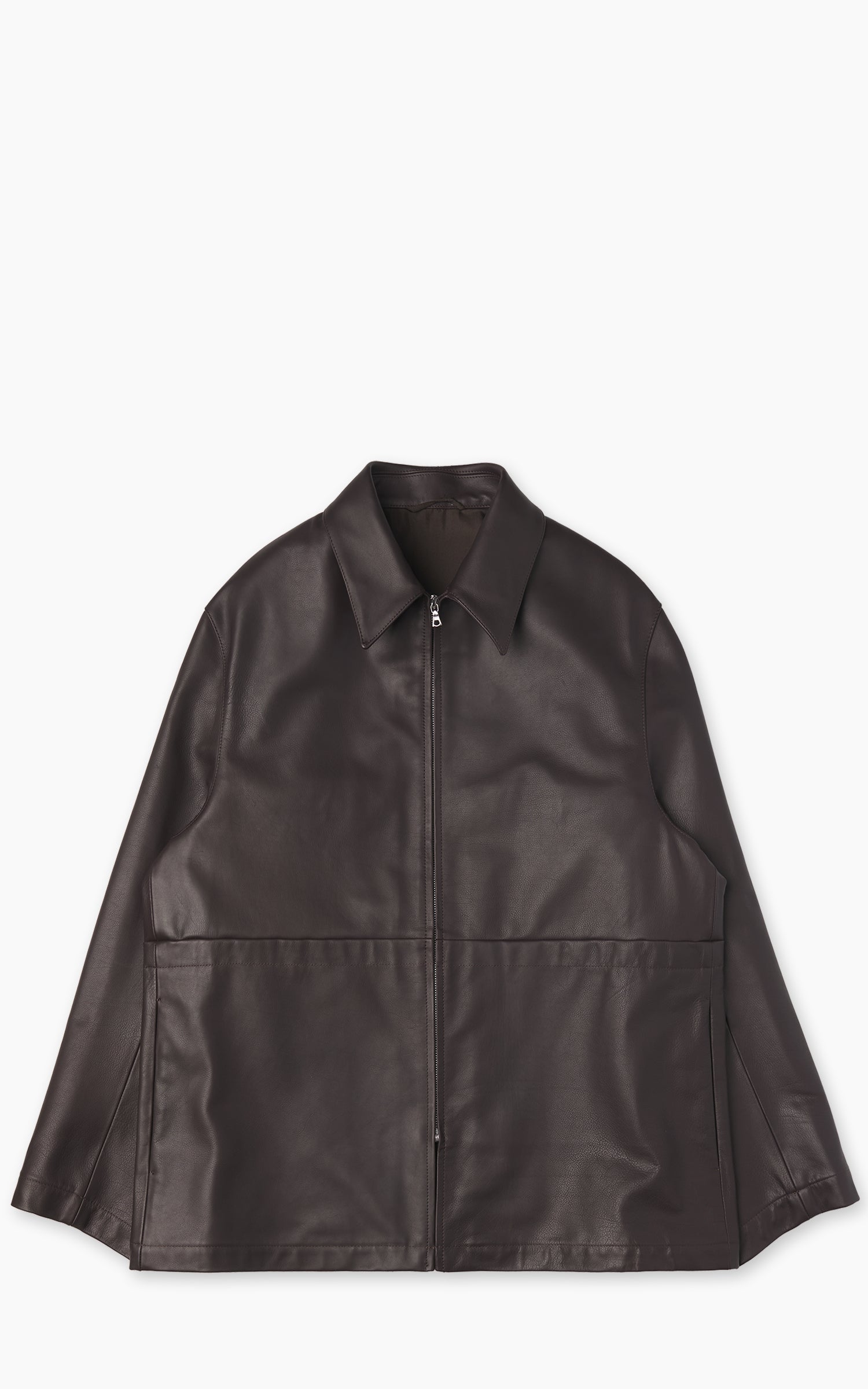 Kaptain Sunshine Sheepskin Zip Jacket Brown