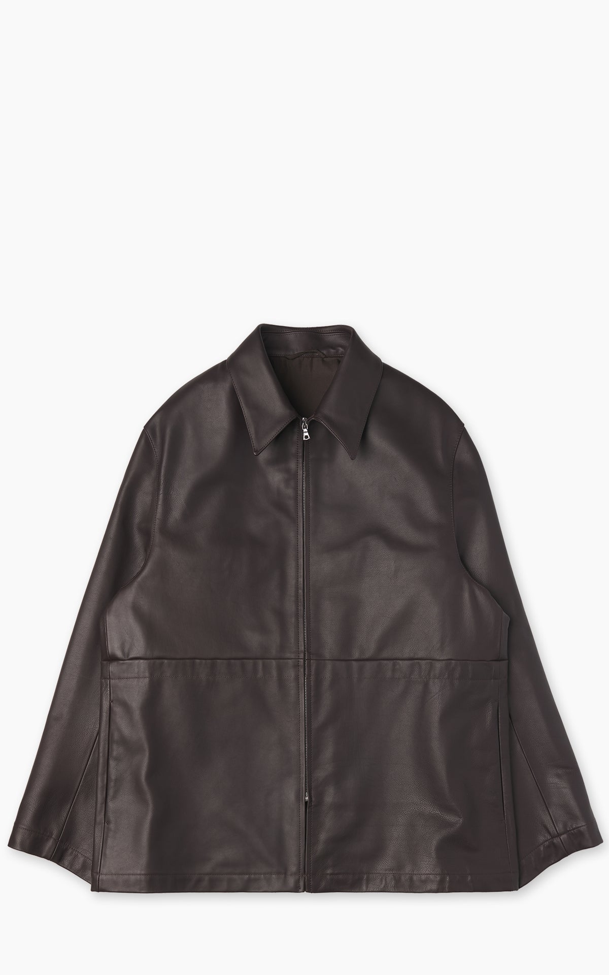 Kaptain Sunshine Sheepskin Zip Jacket Brown