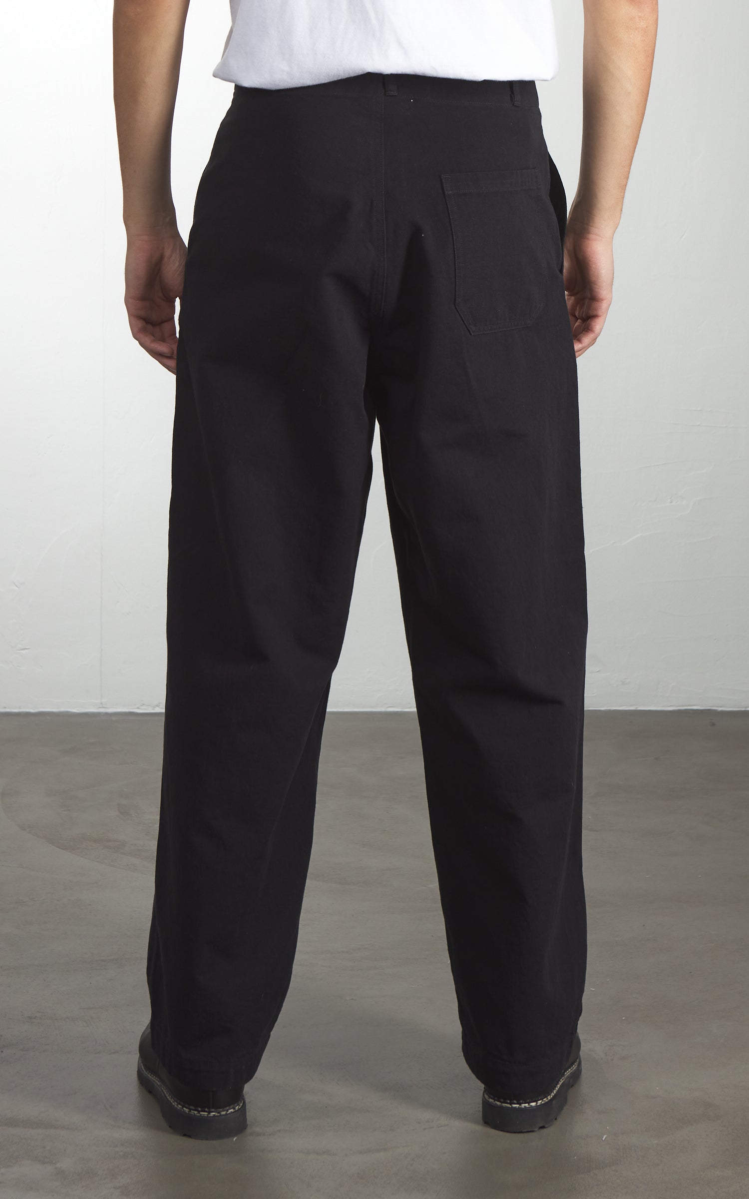 Kaptain Sunshine Cotton Drill Wide Pants Black