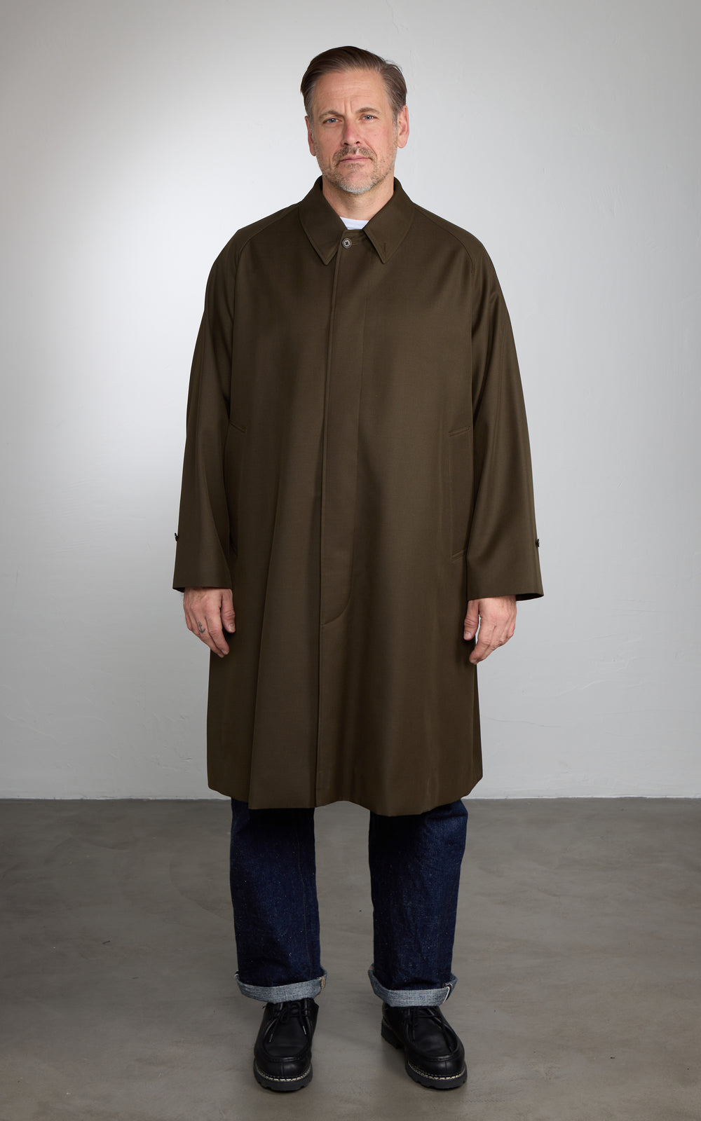 Kaptain Sunshine Walker Coat Wool Cavalry Olive