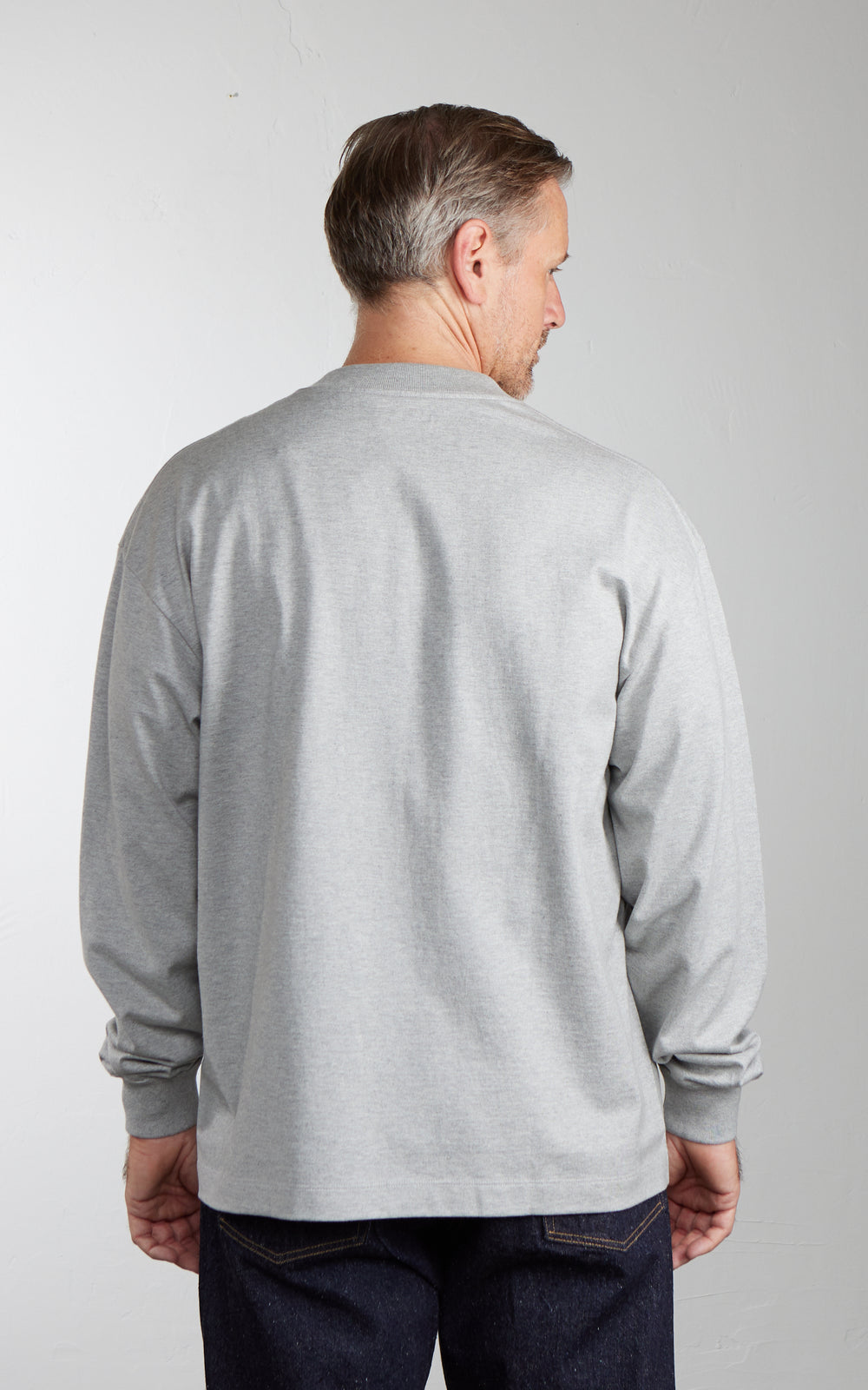 Kaptain Sunshine Suvin Supima Tube L/S Tee Heavy Feather Grey