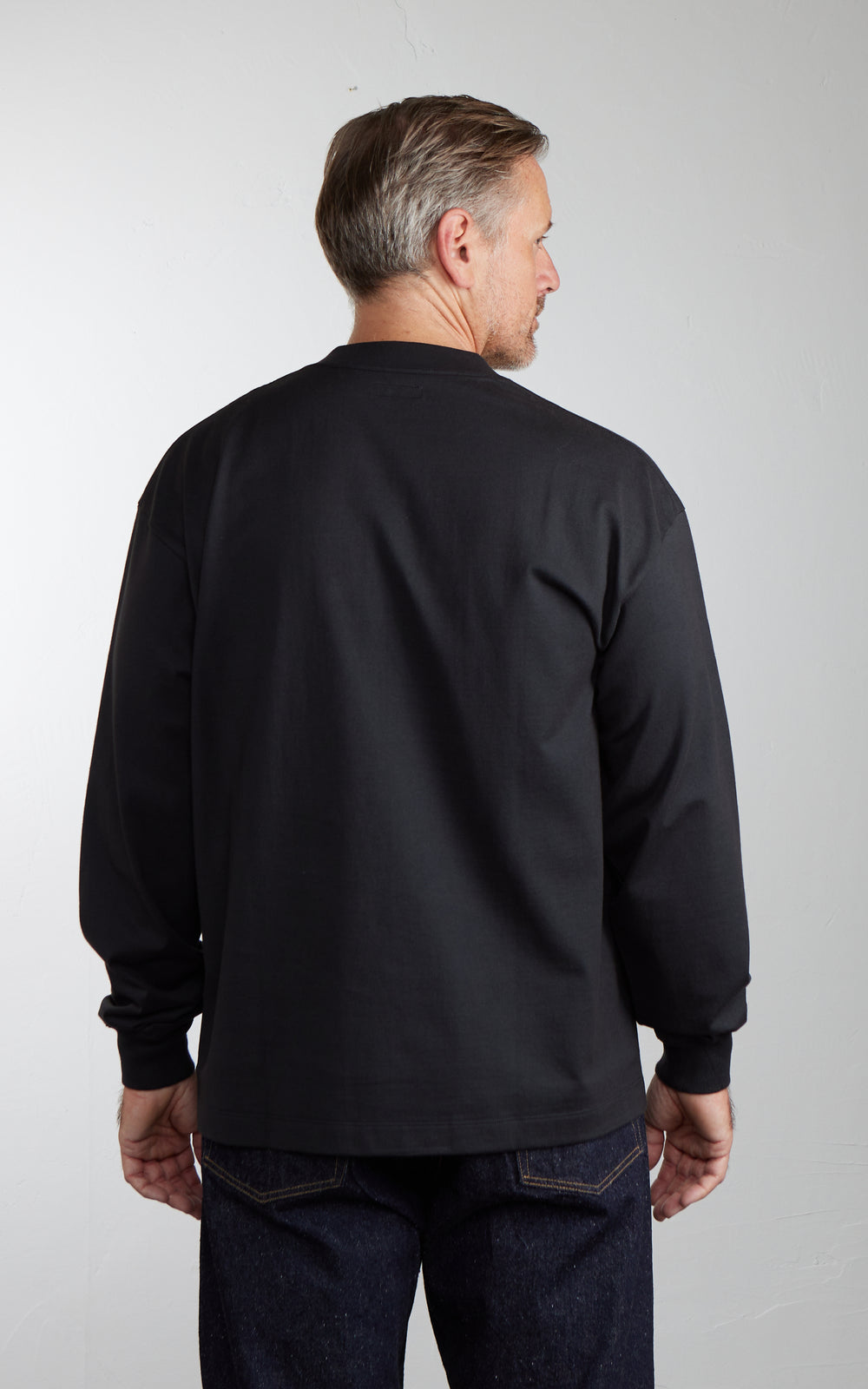 Kaptain Sunshine Suvin Supima Tube L/S Tee Heavy Ink Black