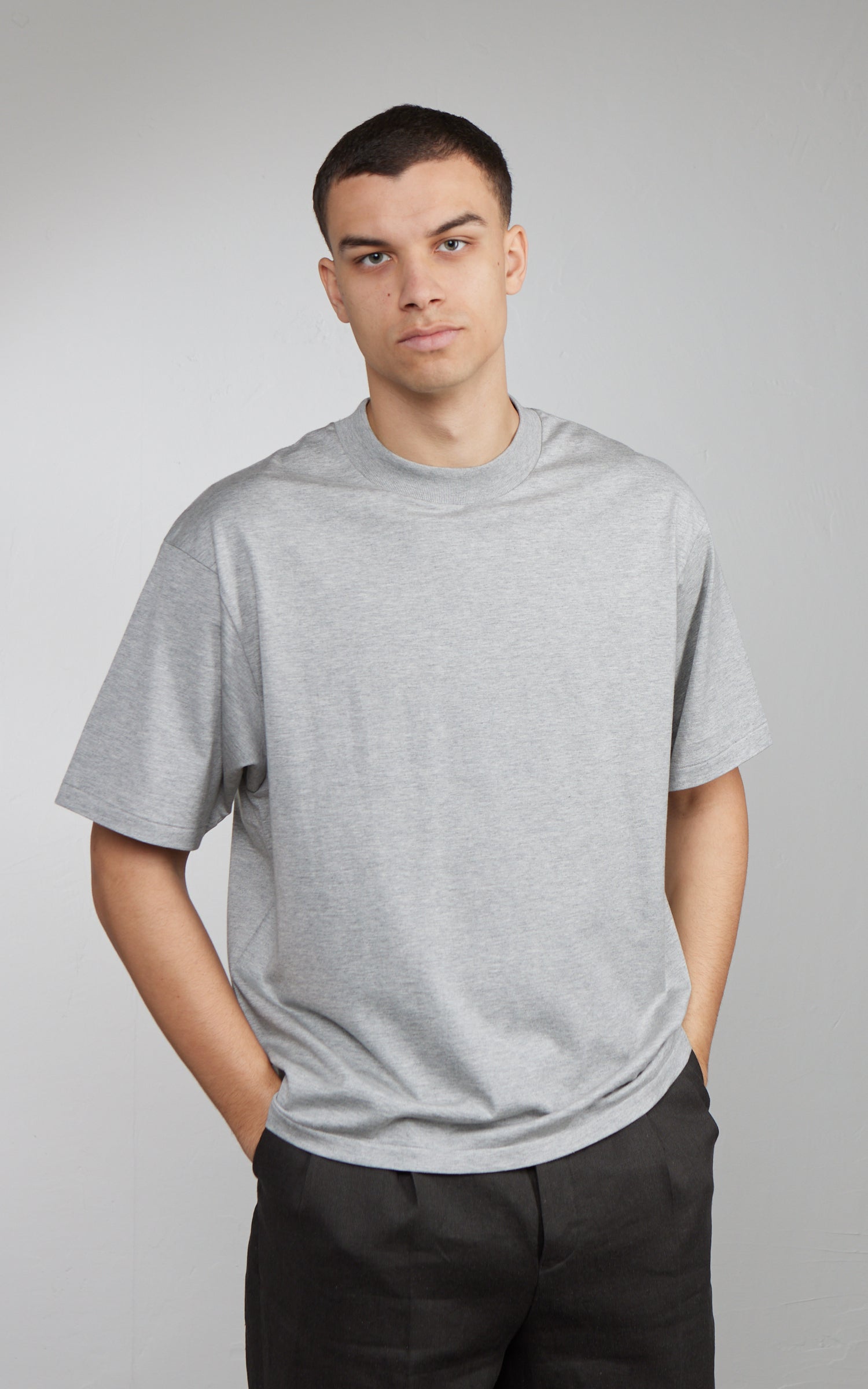 Kaptain Sunshine Suvin Supima Tube Tee Light Feather Grey