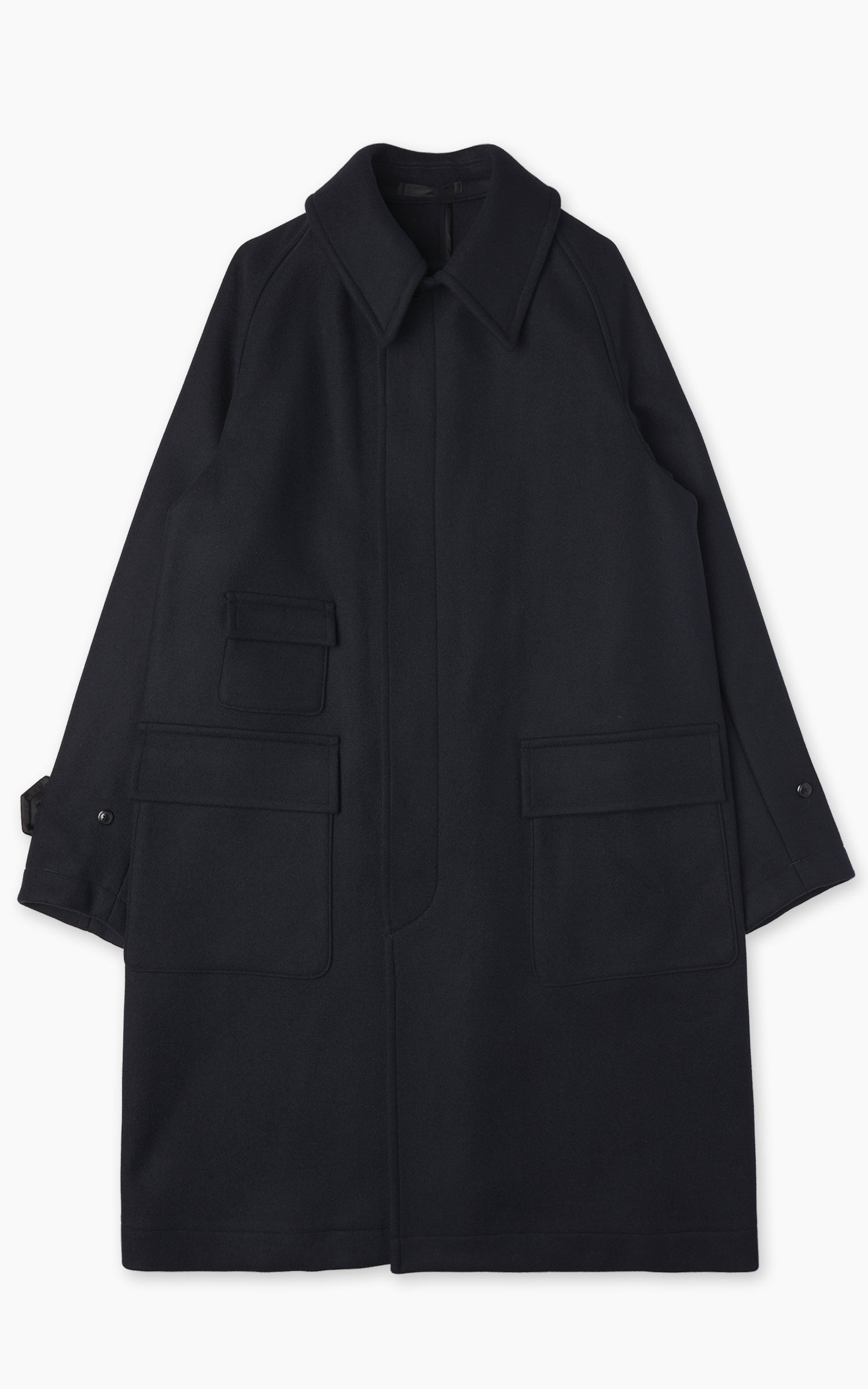 Kaptain Sunshine Traveller Coat Wool Top Navy