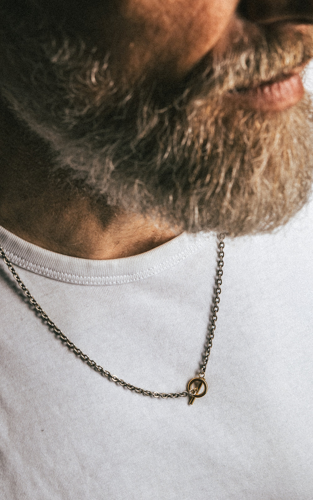 Kobashi Studio BRN800 Classic Brass Necklace Plated Silver