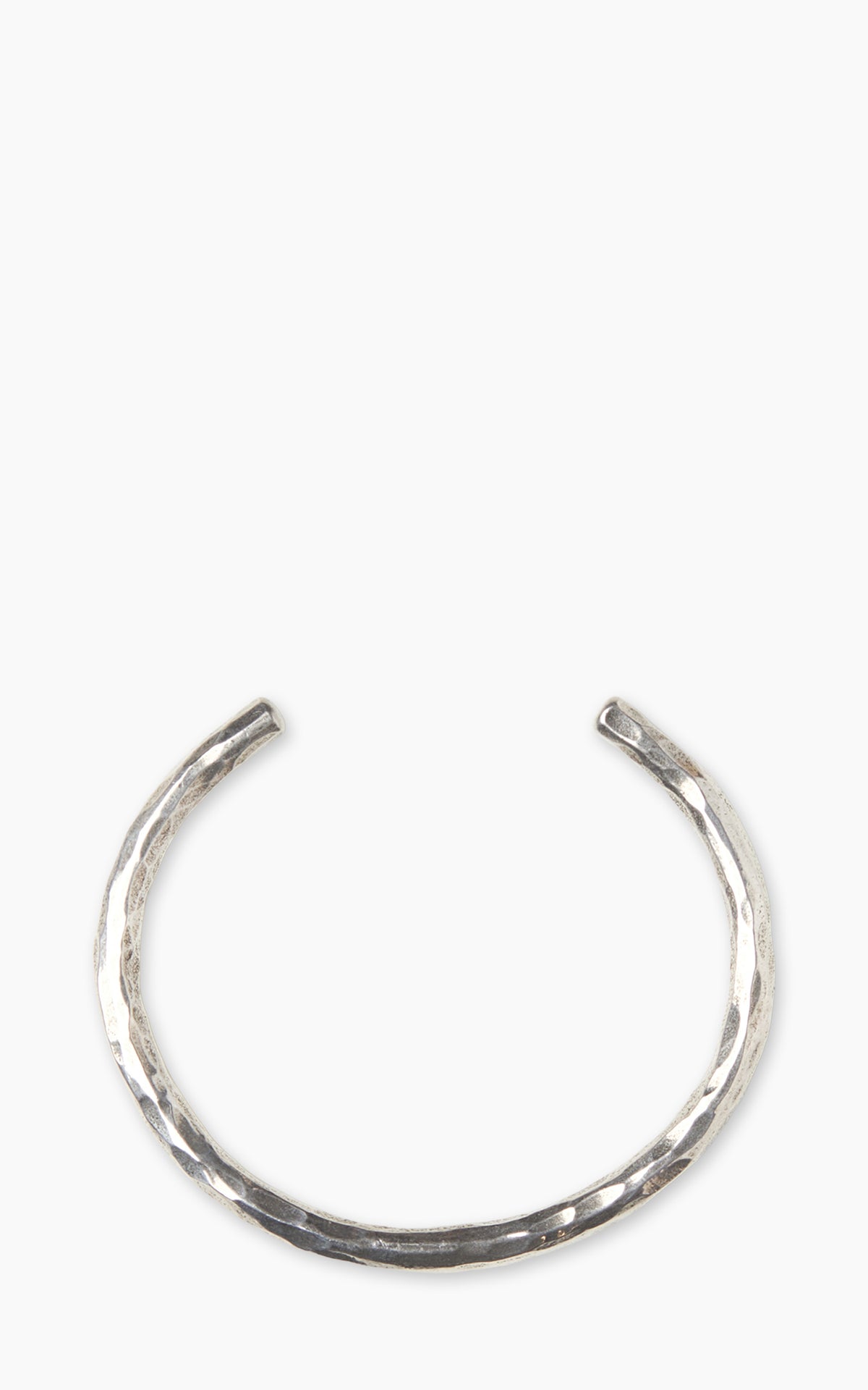 Kobashi Studio BN500R Tsuchime Round Bangle Plated Silver