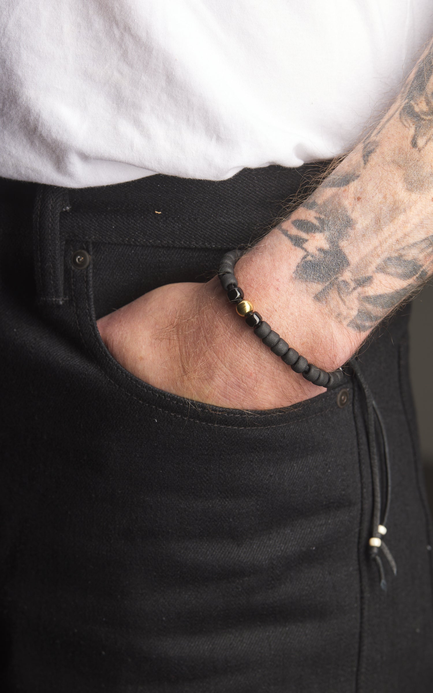 Kobashi Studio BRL7001 Japanese Beads Bracelet Matte-Black/Black