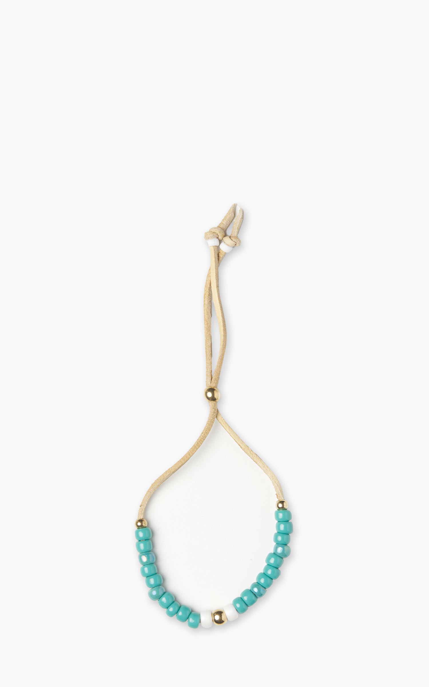 Kobashi Studio BRL7006 Japanese Beads Bracelet Turquoise-Green/Off-White