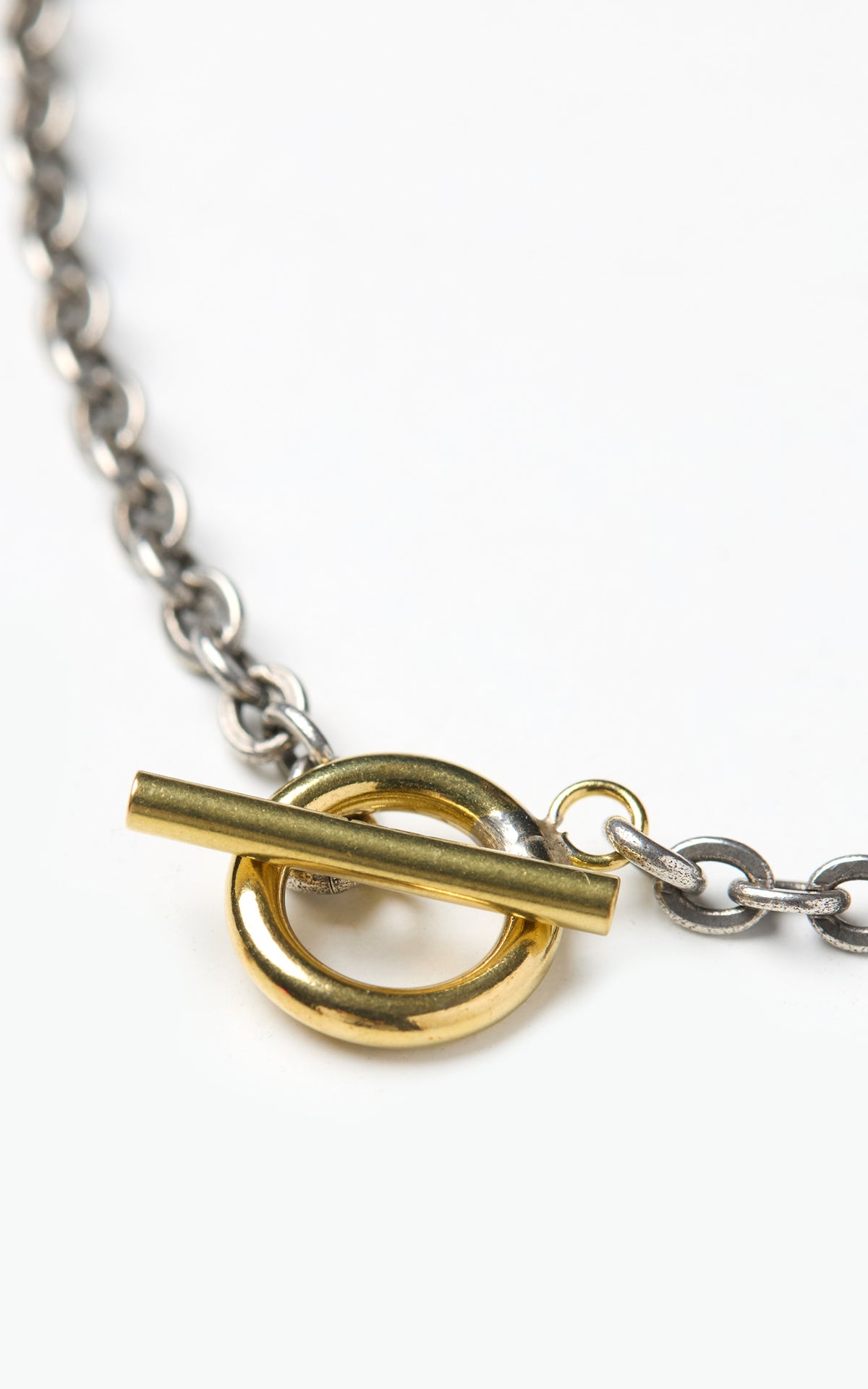 Kobashi Studio BRN800 Classic Brass Necklace Plated Silver