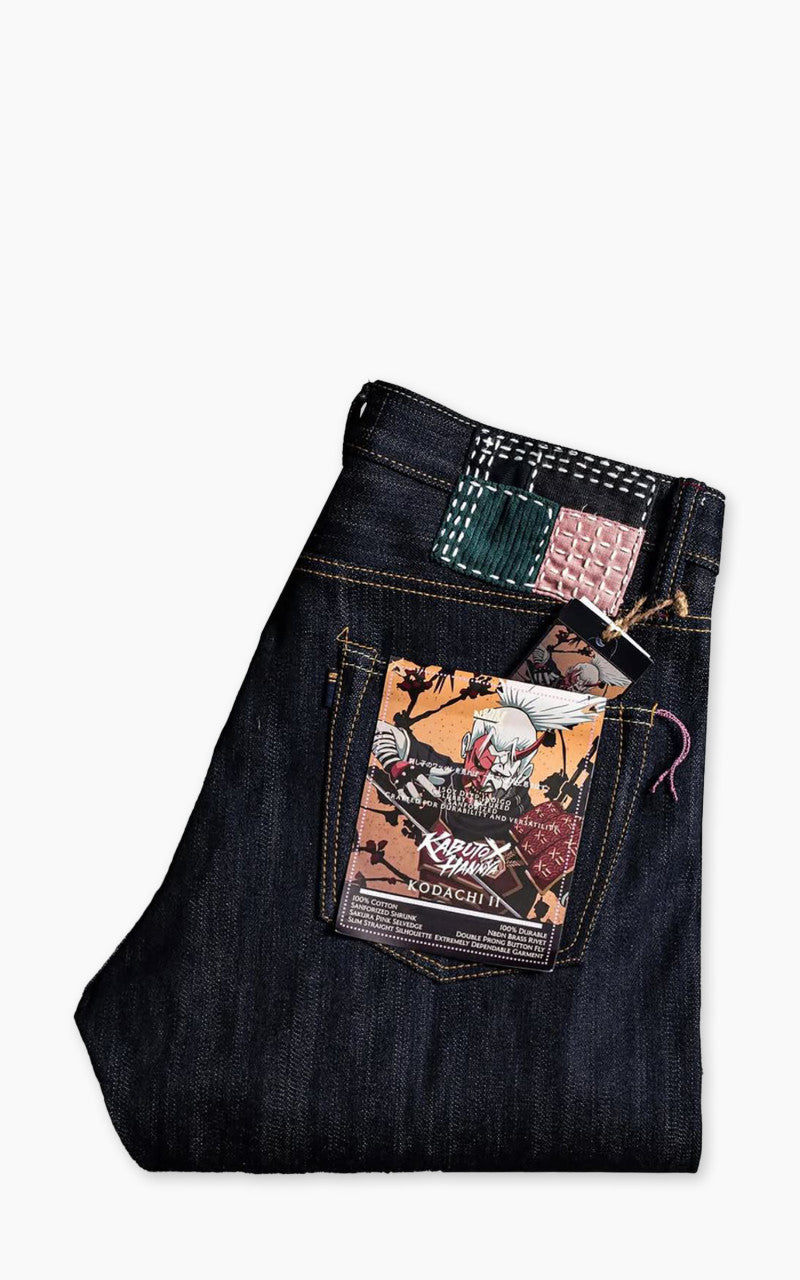 NBDN Kabuto x Hannya Kodachi II Regular Straight Selvedge Jeans Indigo 15oz