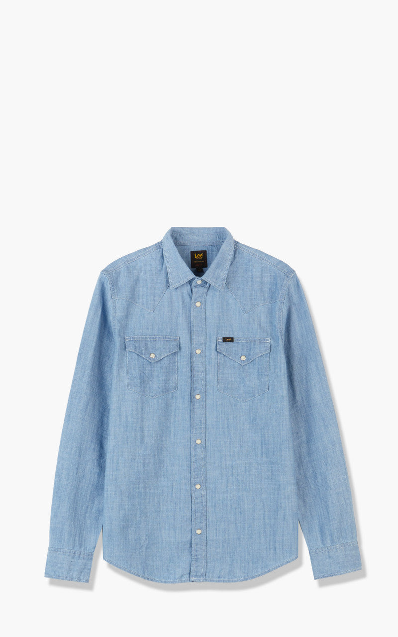 Lee Regular Western Shirt Chambray Navy
