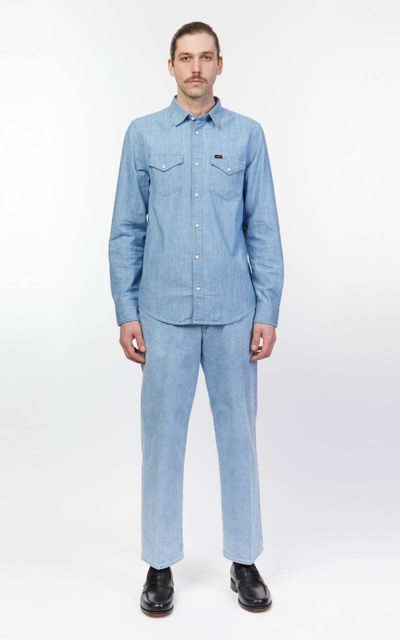 Lee Regular Western Shirt Chambray Navy