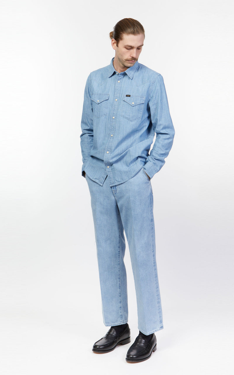 Lee Regular Western Shirt Chambray Navy
