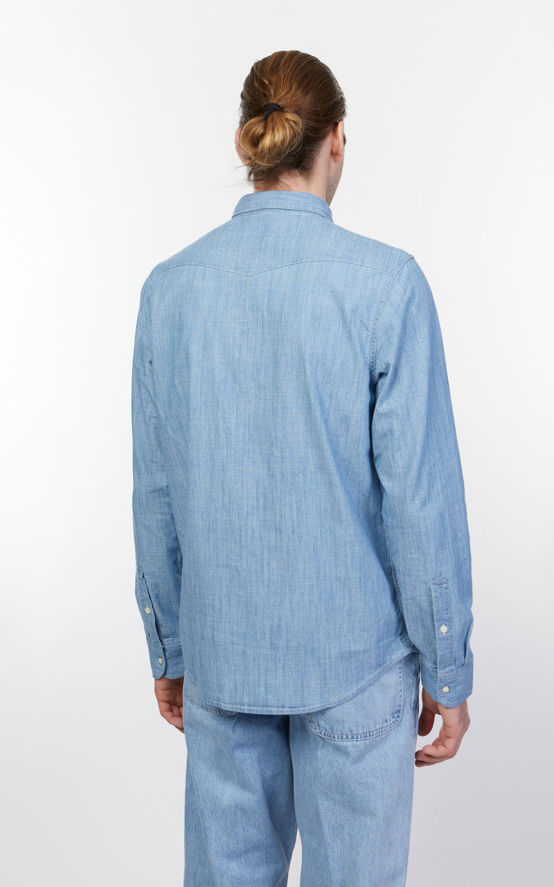 Lee Regular Western Shirt Chambray Navy
