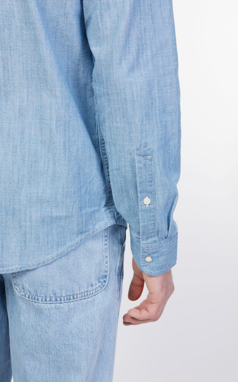 Lee Regular Western Shirt Chambray Navy