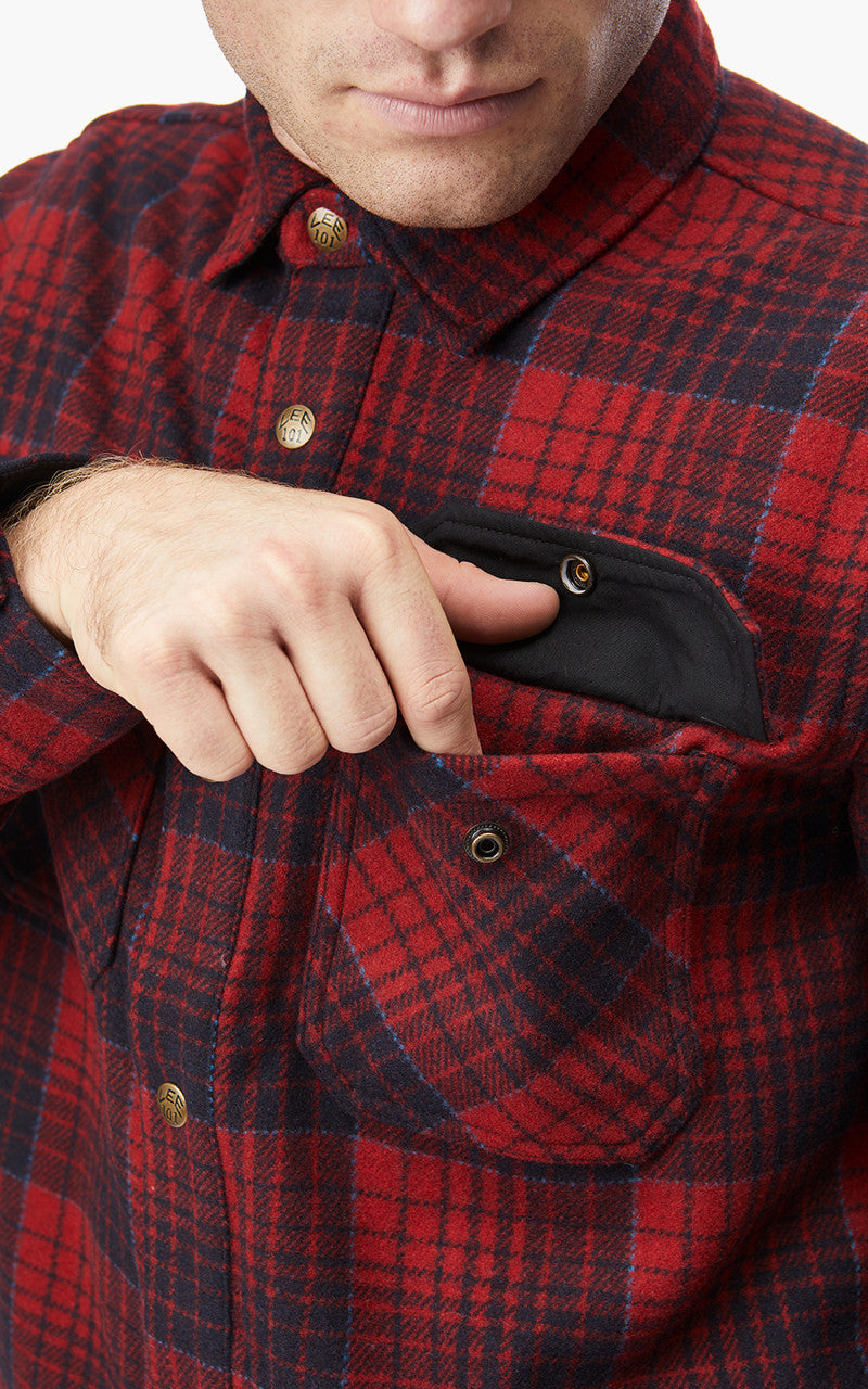 Lee 101 Wool Overshirt Salsa