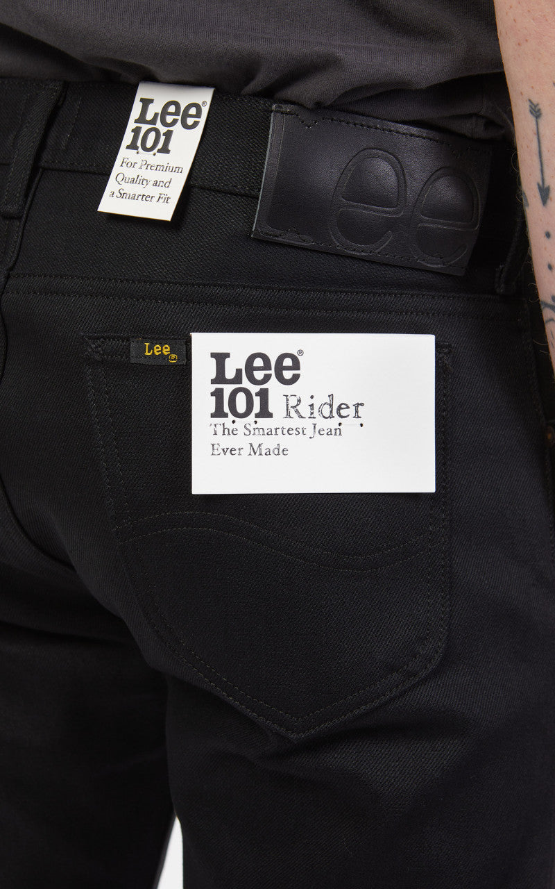 Lee 101 101 Rider Jeans Dry Selvedge Black 14oz