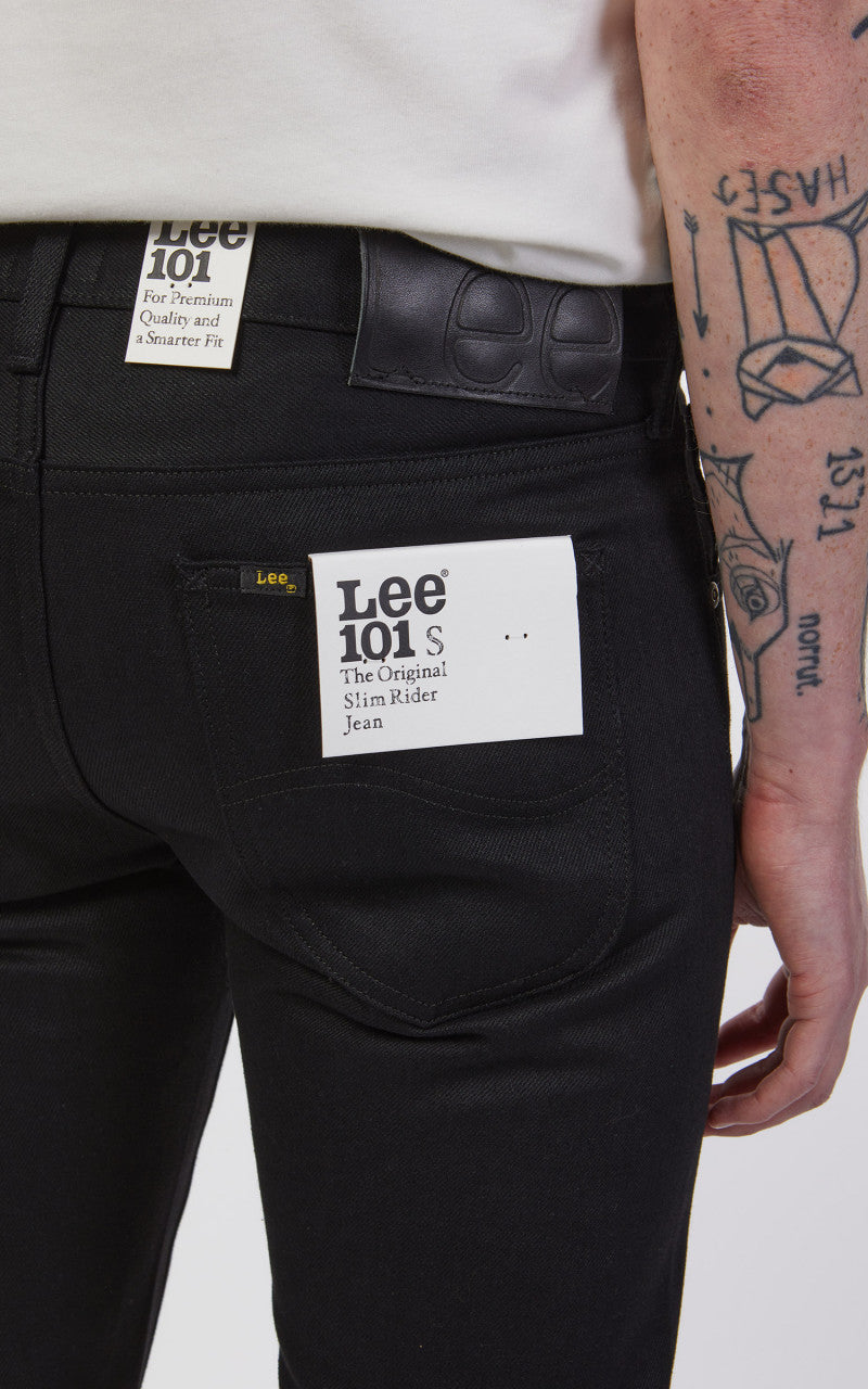Lee 101 101 S Jeans Dry Selvedge Black 14oz