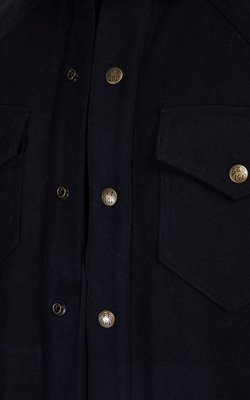 Lee 101 Wool Overshirt Black