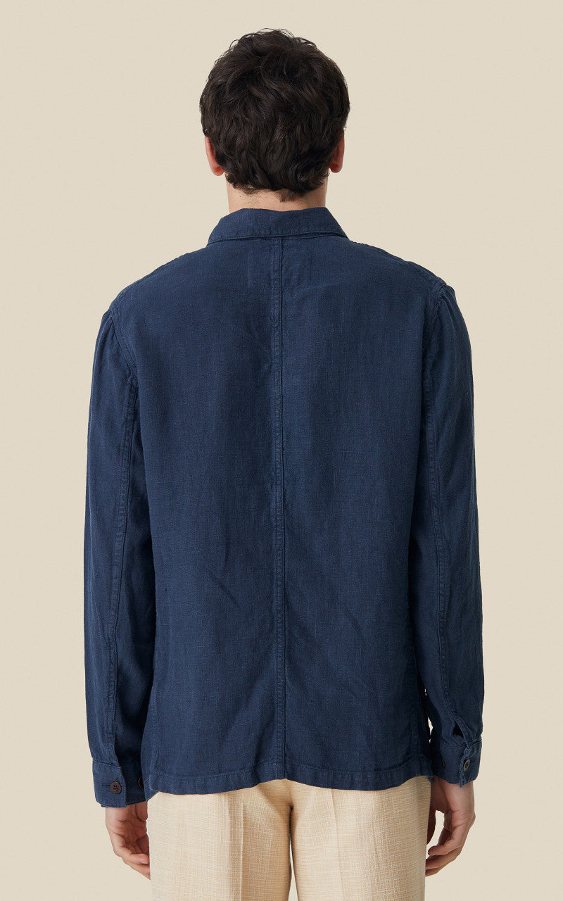 Portuguese Flannel Labura Linen Navy
