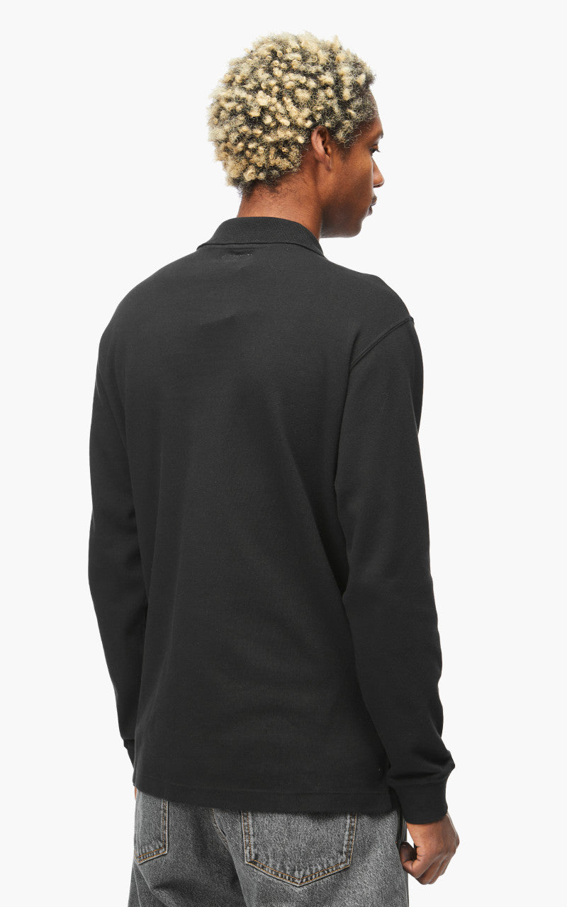 Lady White Co. Two Button Polo Longsleeve Black