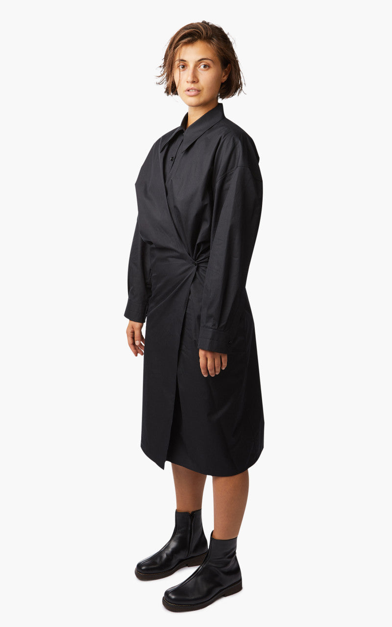 Lemaire Twisted Dress Cotton Poplin Caviar