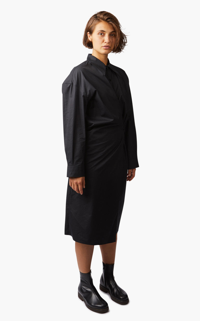 Lemaire Twisted Dress Cotton Poplin Caviar