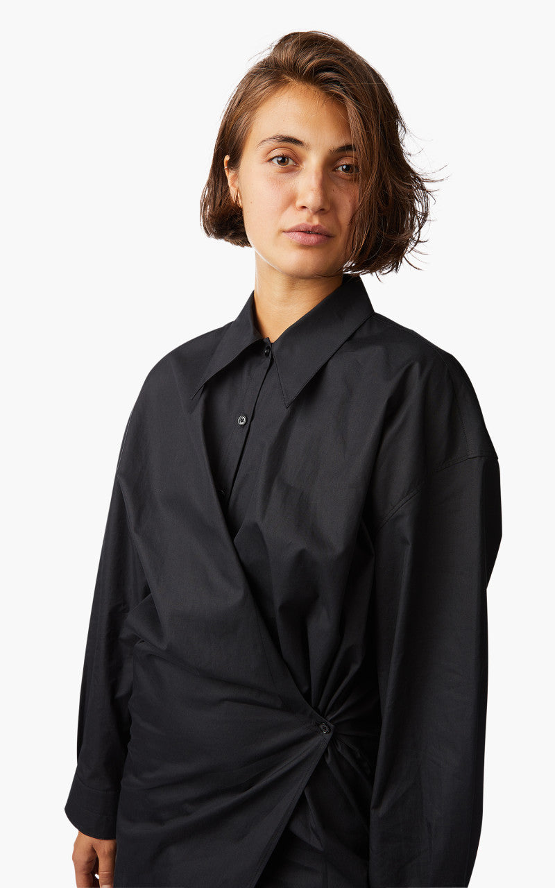 Lemaire Twisted Dress Cotton Poplin Caviar