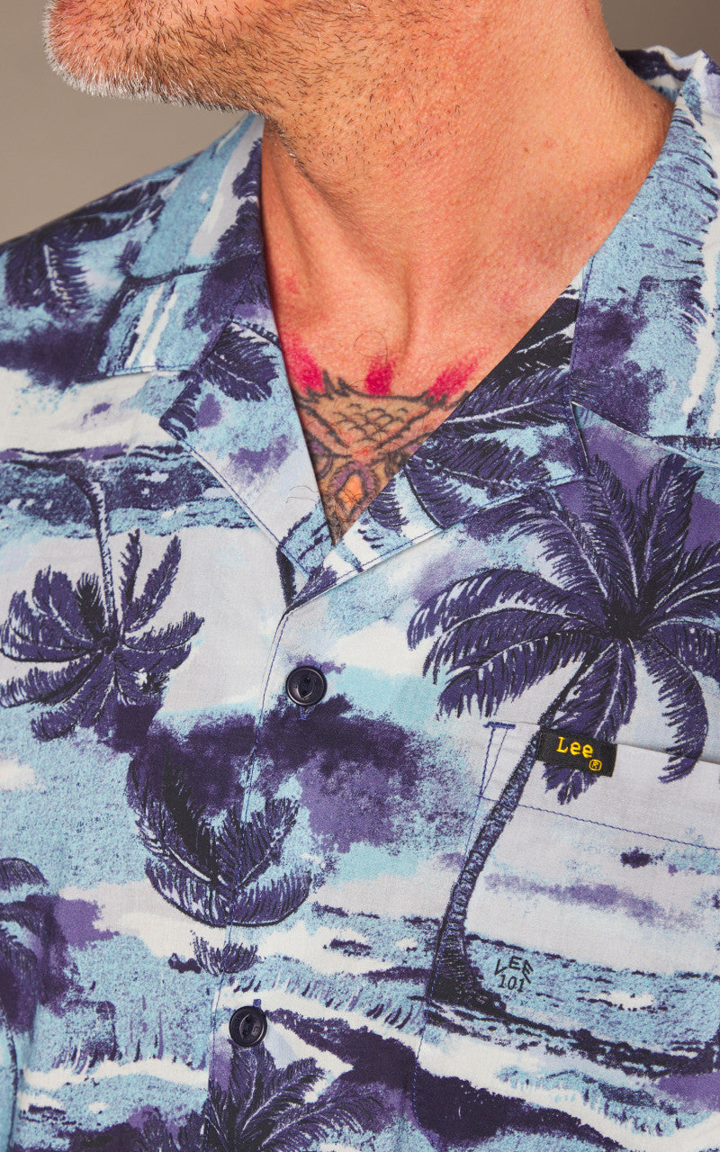 Lee 101 101 Camp Shirt Drama Blue