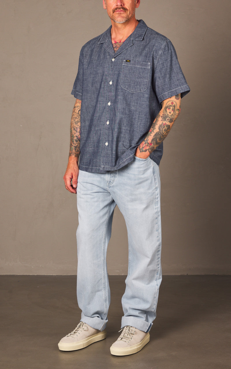 Lee 101 101 Camp Shirt Selvedge Mid Indigo
