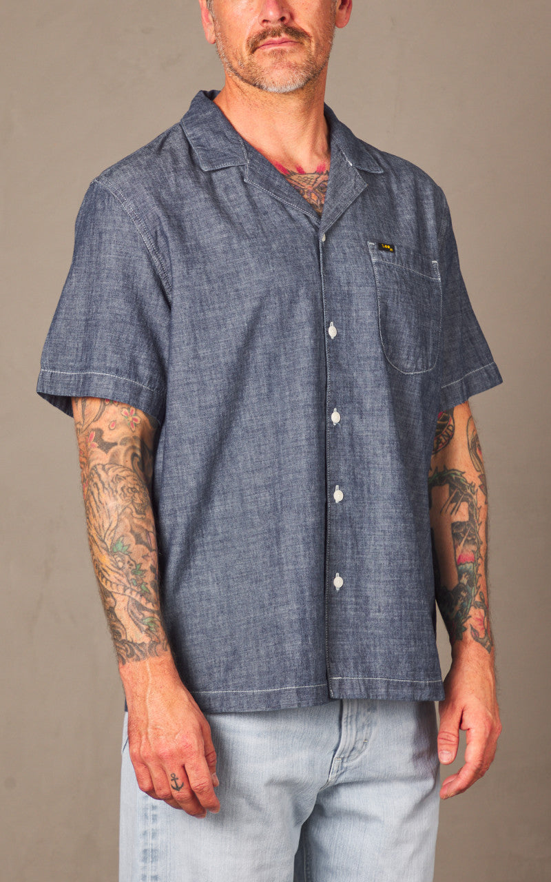 Lee 101 101 Camp Shirt Selvedge Mid Indigo