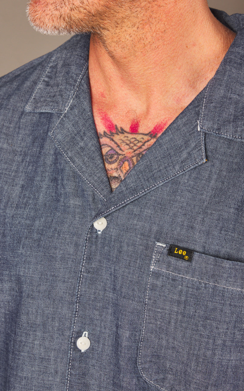 Lee 101 101 Camp Shirt Selvedge Mid Indigo